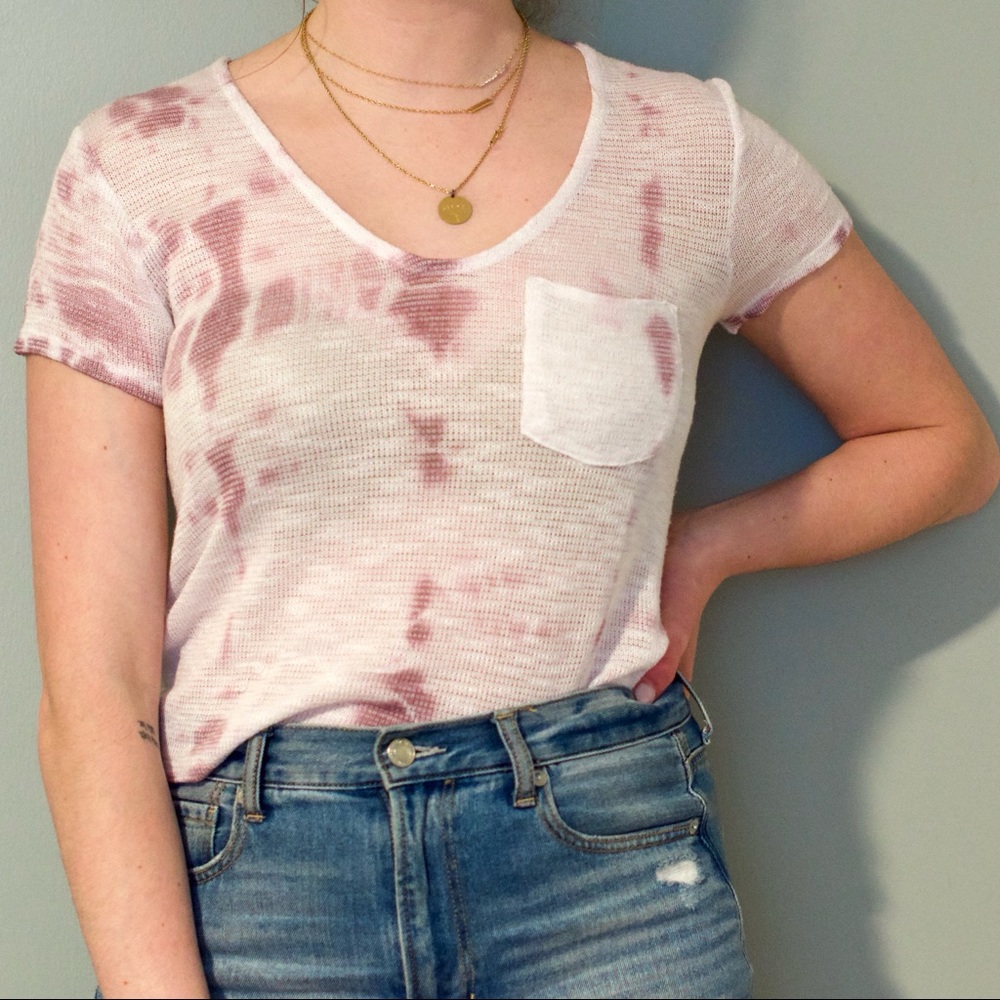 Knit Tie Dye Crop Top